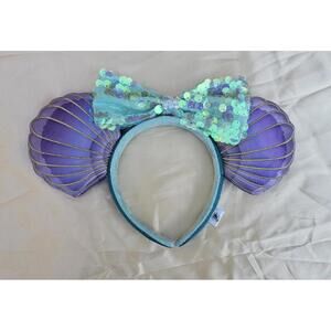 NEW Minnie Ears Little Mermaid Ariel Purple Iridescent Disney Parks Headband